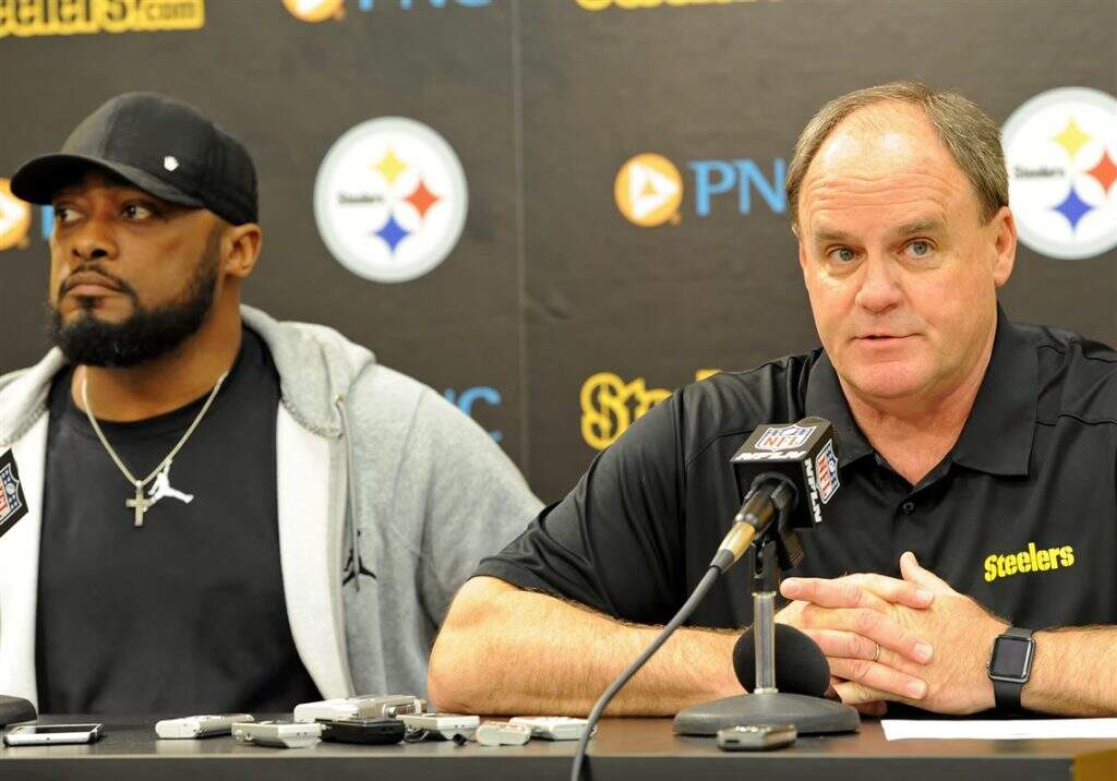Mike Tomlin e Kevin Colbert, head coach e general manager do Pittsburgh Steelers