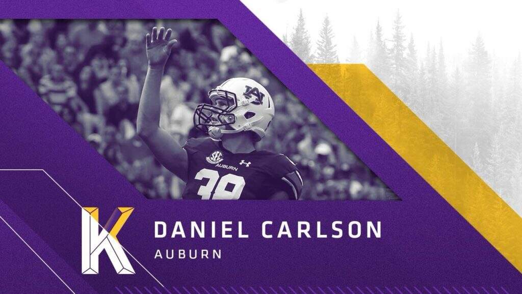 Kicker Daniel Carlson, Auburn, escolha do Vikings