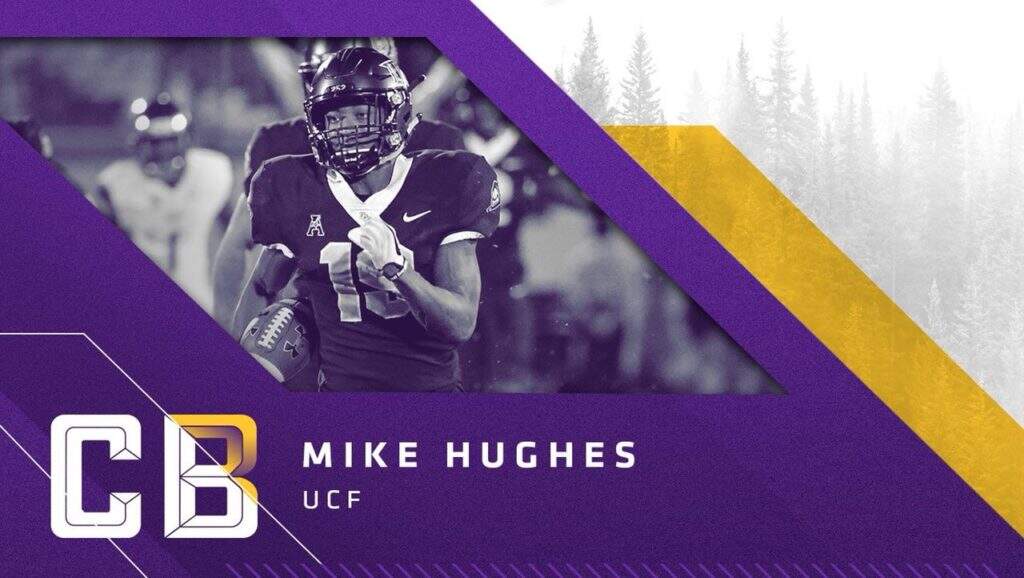 Cornerback Mike Hughes, UCF, escolha do Vikings