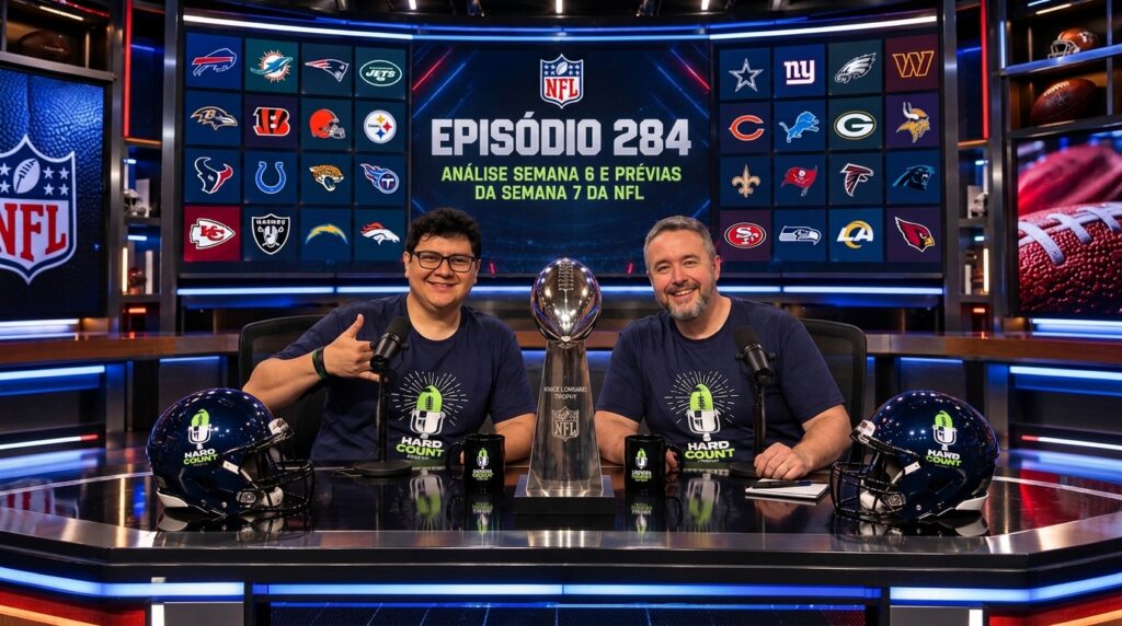 Hard Count Podcast – Episódio 284 – Análise da Semana 6 e Prévia Semana 7 da Temporada 2026 NFL