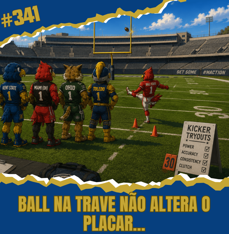 CollegeCast #341: Preview Mid-American Conference, Parte 1 - Ball na trave não altera o placar...
