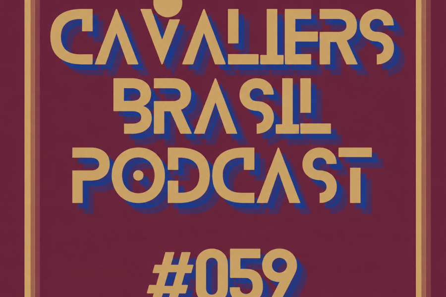Capa retrô do podcast Cavaliers Brasil #059