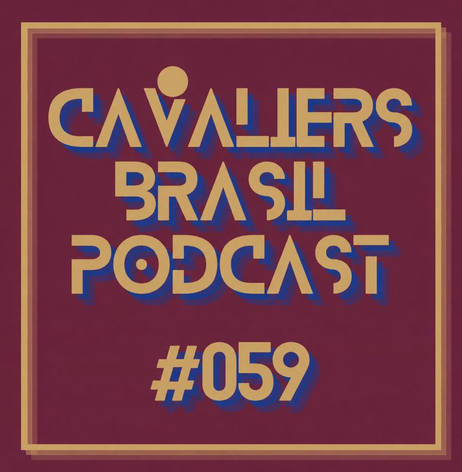 Capa retrô do podcast Cavaliers Brasil #059