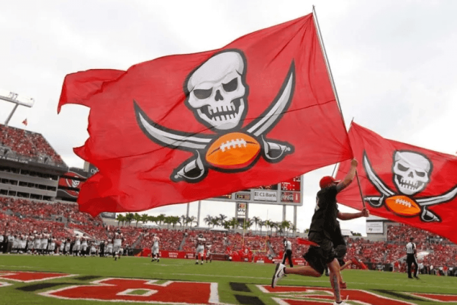 Logo do Buccaneers, número 29 do ranking de torcidas da NFL