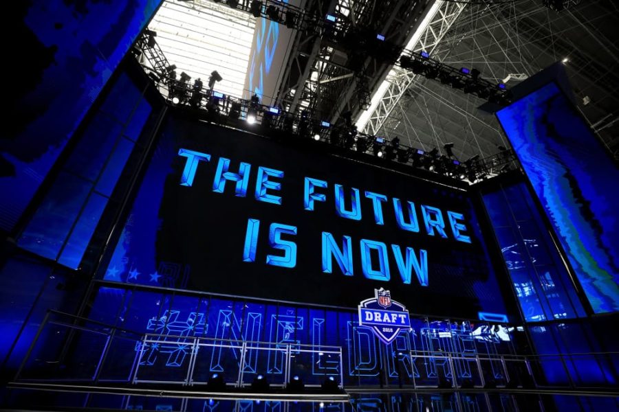 ARLINGTON, TX - APRIL 26:  A view of the NFL Draft theater prior to the start of the first round of the 2018 NFL Draft at AT&T Stadium on April 26, 2018 in Arlington, Texas.  (Photo by Tom Pennington/Getty Images)