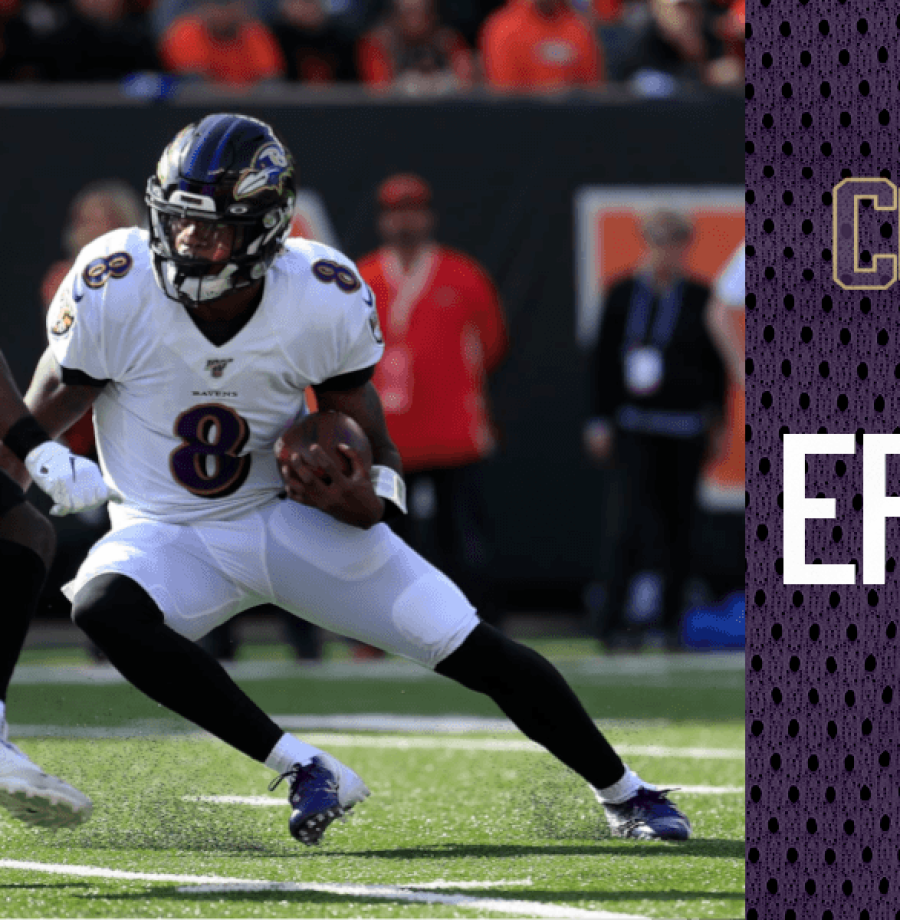 Lamar Jackson no ultimo confronto entre Ravens e Bengals