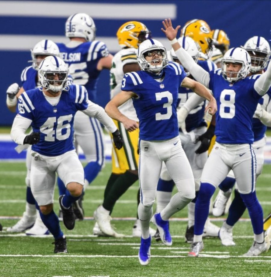 Rodrigo Blankenship comemora FG da vitória