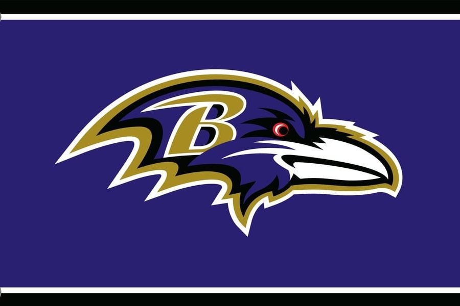 Logo dos Ravens, número 14 do ranking de torcidas da NFL