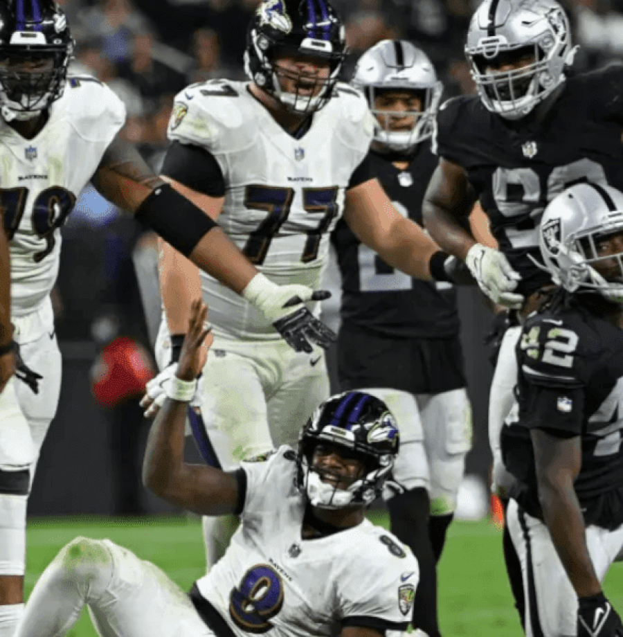 Lamar reclama em atuação abaixo da média do Baltimore Ravens contra o Las Vegas Raiders