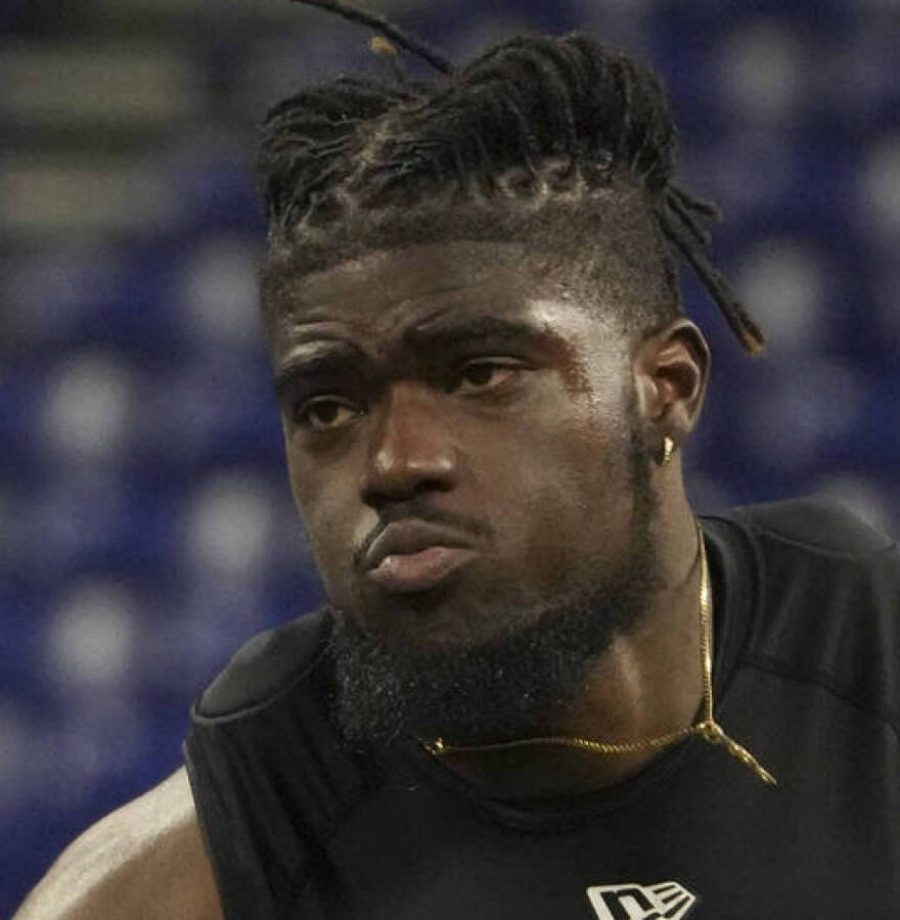 David Ojabo durante o NFL Combine