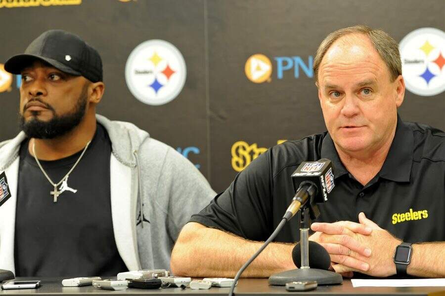 Mike Tomlin e Kevin Colbert, head coach e general manager do Pittsburgh Steelers
