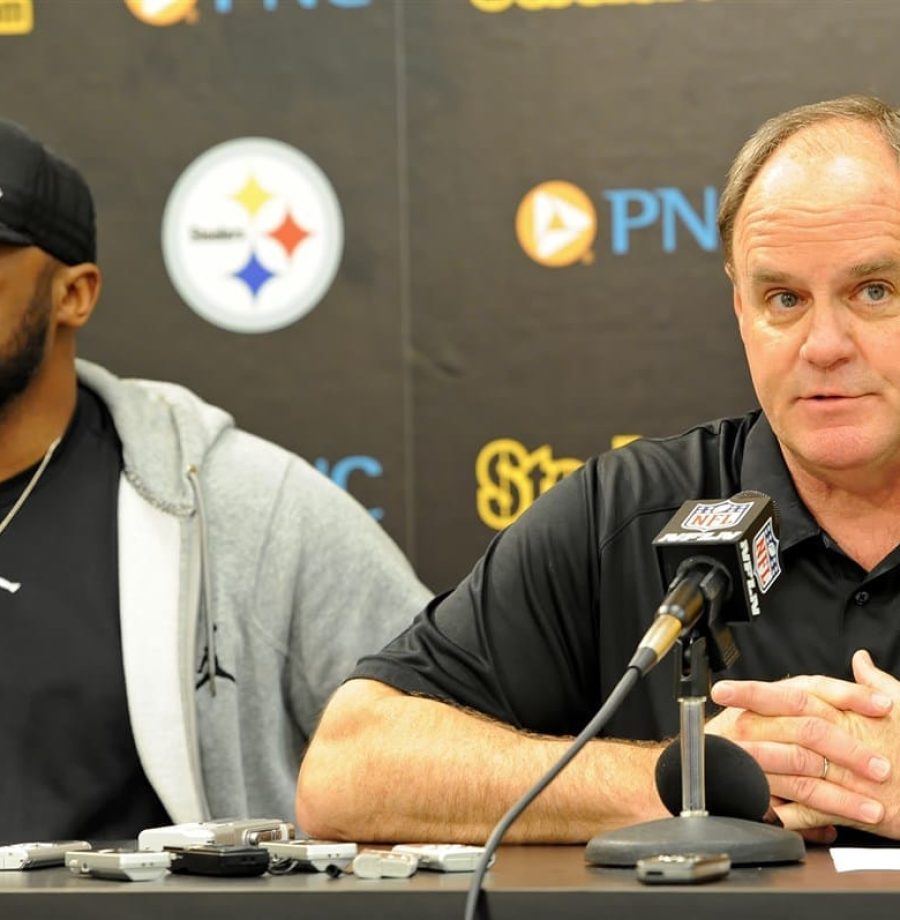 Mike Tomlin e Kevin Colbert, head coach e general manager do Pittsburgh Steelers