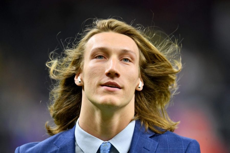 NEW ORLEANS, LOUISIANA - JANUARY 13: Trevor Lawrence #16 of the Clemson Tigers enters the stadium before the College Football Playoff National Championship game against the LSU Tigers at the Mercedes Benz Superdome on January 13, 2020 in New Orleans, Louisiana. (Photo by Alika Jenner/Getty Images)
