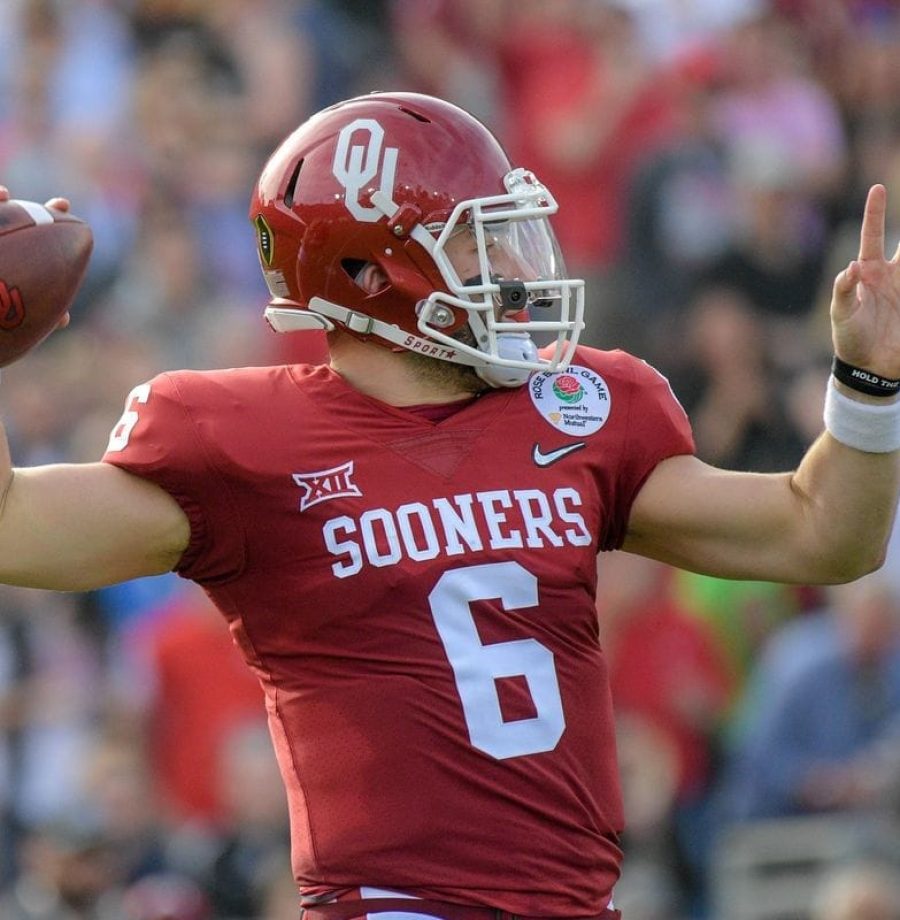 Baker Mayfield, quarterback da universidade de Oklahoma