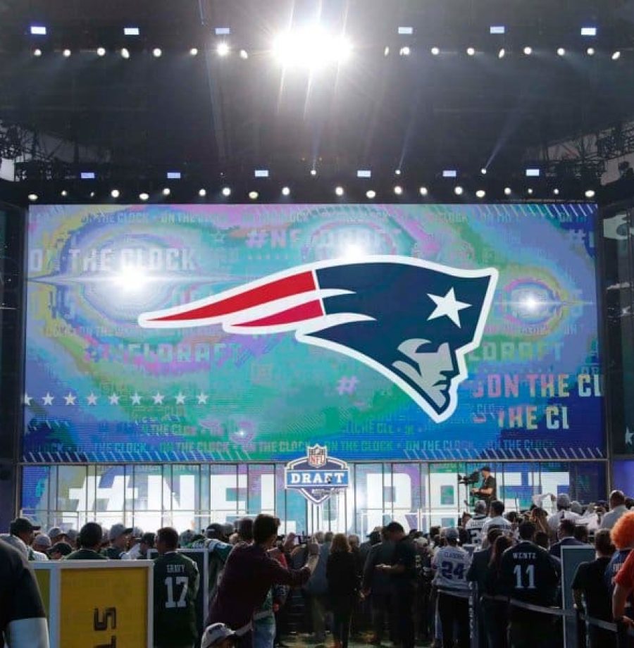 Apr 26, 2018; Arlington, TX, USA; Dallas Cowboys on the clock in the first round of the 2018 NFL Draft at AT&T Stadium.  Mandatory Credit: Tim Heitman-USA TODAY Sports
