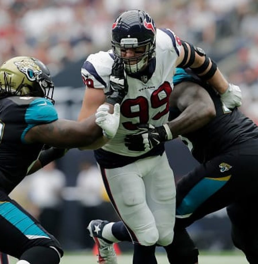 T.J. Watt wears his Steelers uniform for the first time.